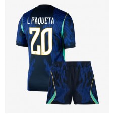 Brasil Lucas Paqueta #20 Bortedraktsett Barn VM 2026 Kortermet (+ korte bukser)